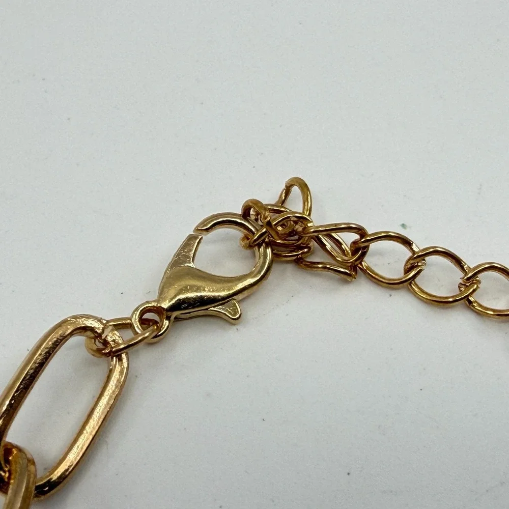 Gold Tone Chunky Link Bracelet Layering Boho Chic Minimalist Y2K Accessory Gift
